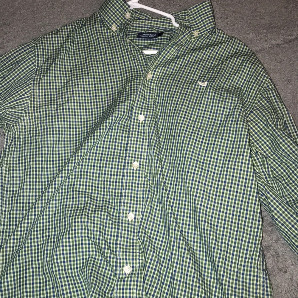 Southern Marsh Button Down Gingham - image 1